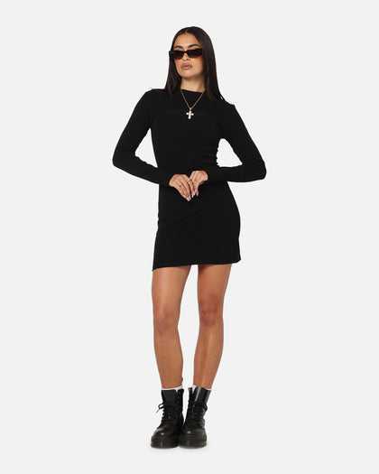 Ed Hardy Women's Revenge Long Sleeve Dress Black