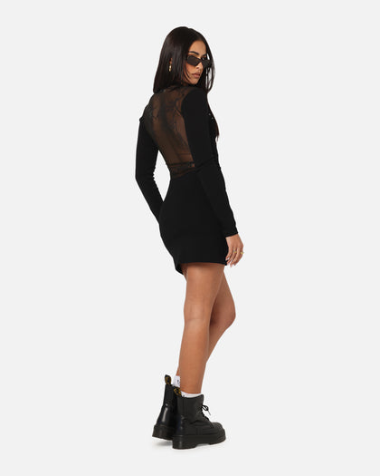 ed hardy dress black Ed Hardy Skull Love Kills Slowly Smocked Mini Dress