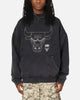 Mitchell & Ness Chicago Bulls Distressed Rhinestone Logo Hoodie Faded Black