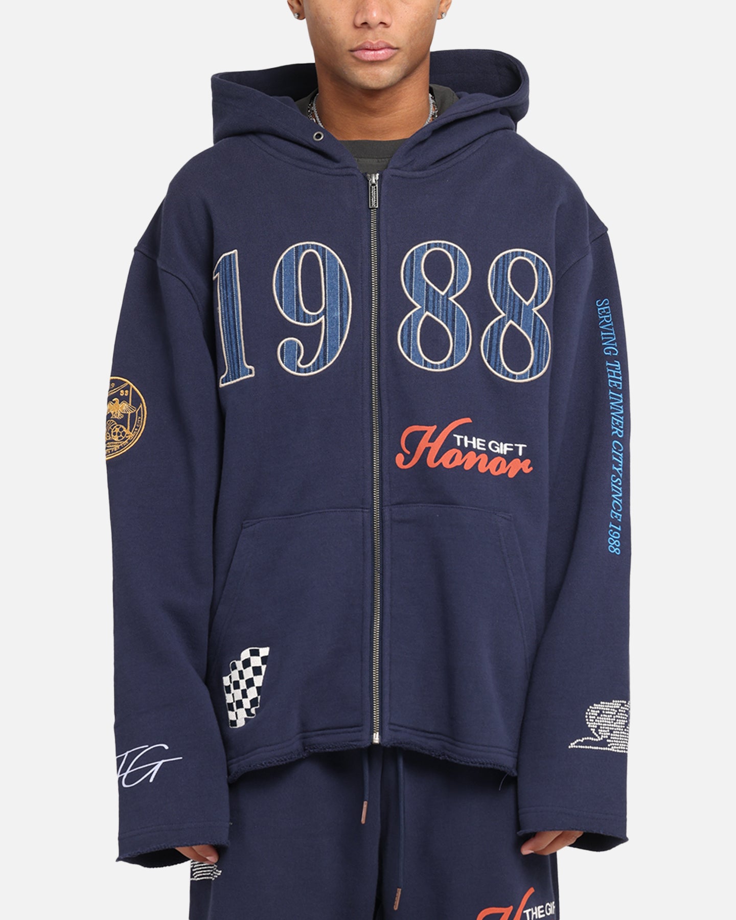 Flight Mode Zip Hoodie cargo pants セット Honor The Gift 1988 Full Zip Hoodie Navy | Culture Kings