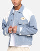 Honor The Gift Color Blocked Trucker Jacket Indigo