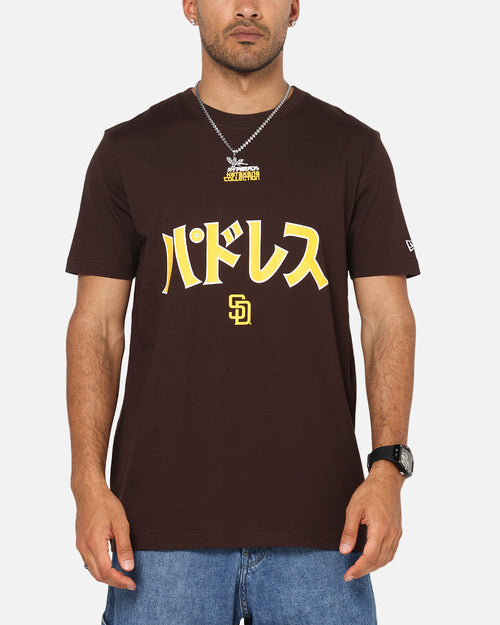 New Era San Diego Padres 'Hyperfly Katakana x MLB' T-Shirt Dark Brown