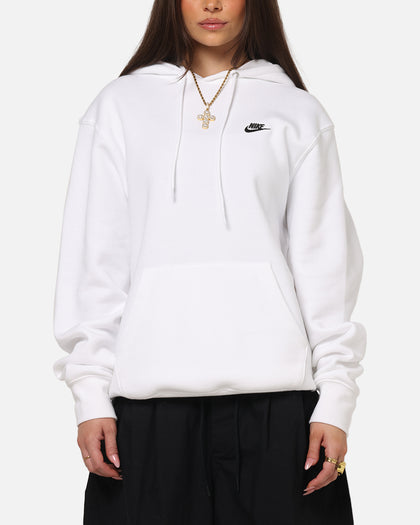 Nike Club Pullover Fleece Hoodie White/White/Black