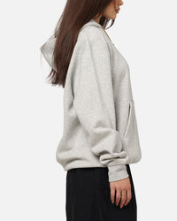 Jordan Brooklyn Fleece Pullover Hoodie Grey Heather/White