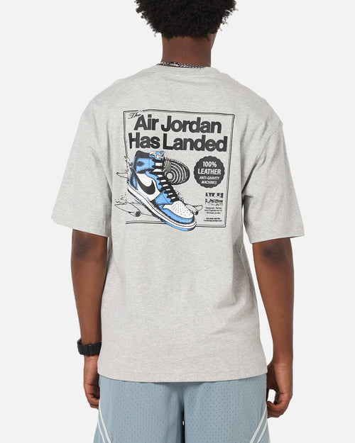 Jordan AJ1 North Carolina T-Shirt Grey Heather/White