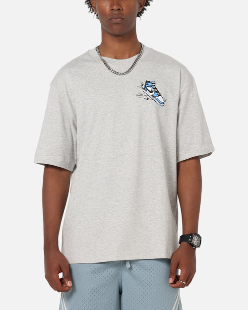 Jordan AJ1 North Carolina T-Shirt Grey Heather/White