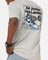Jordan AJ1 North Carolina T-Shirt Grey Heather/White