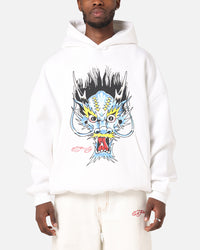 Ed Hardy Blue Dragon Hoodie White