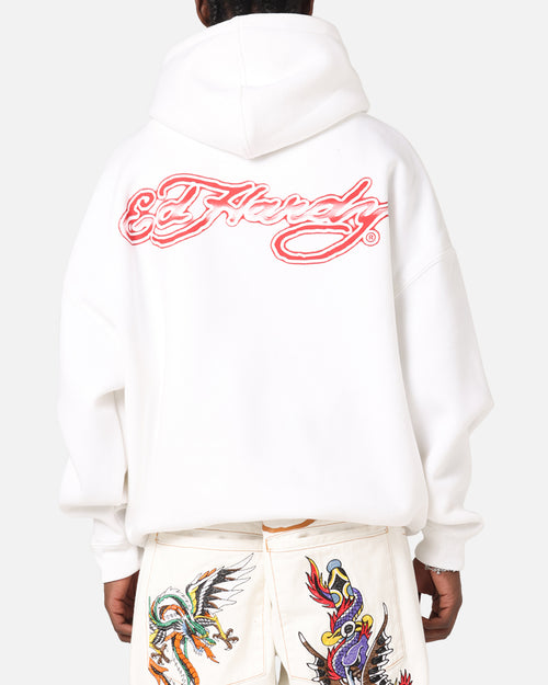 Ed Hardy Blue Dragon Hoodie White