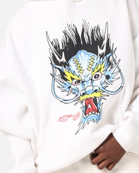 Ed Hardy Blue Dragon Hoodie White