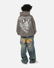 Ed Hardy Double Horns Hoodie Washed Charcoal
