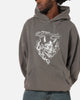 Ed Hardy Double Horns Hoodie Washed Charcoal