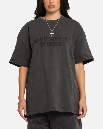 Saint Morta Studios Boxy T-Shirt Black Wash