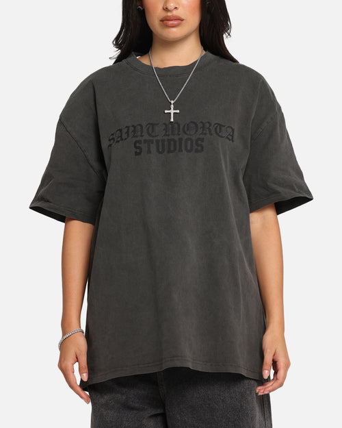 Saint Morta Studios Boxy T-Shirt Black Wash