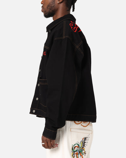 Ed Hardy Coach Denim Jacket Black