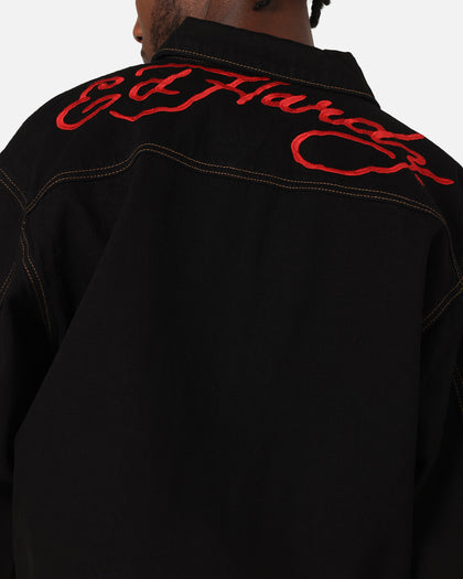 Ed Hardy Coach Denim Jacket Black