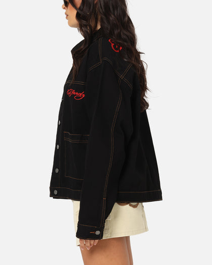 Ed Hardy Coach Denim Jacket Black