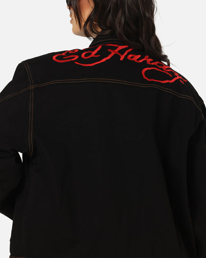 Ed Hardy Coach Denim Jacket Black