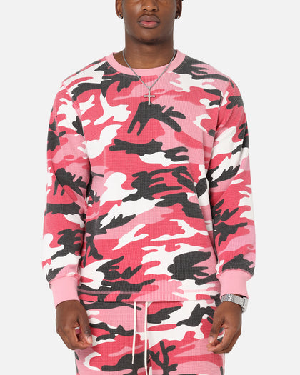 XXIII Printed Thermal Long Sleeve T-Shirt Pink Camo