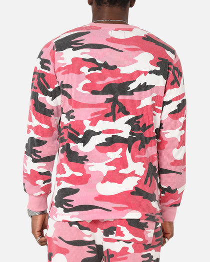XXIII Printed Thermal Long Sleeve T-Shirt Pink Camo