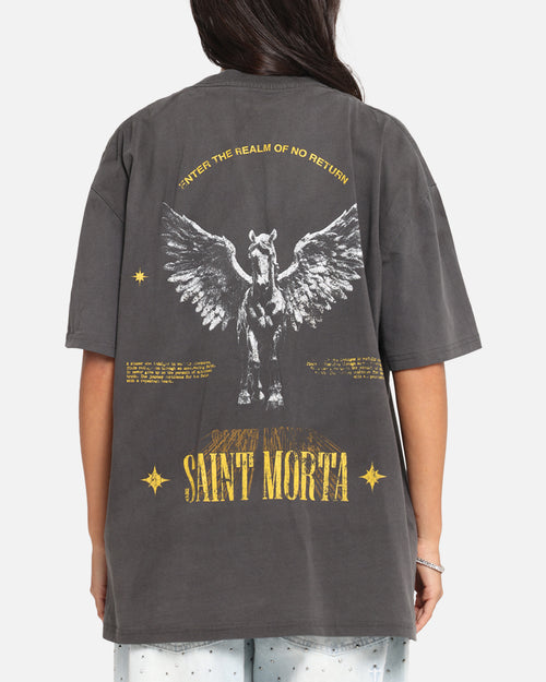 Saint Morta Realm Of Return Boxy T-Shirt Black Wash