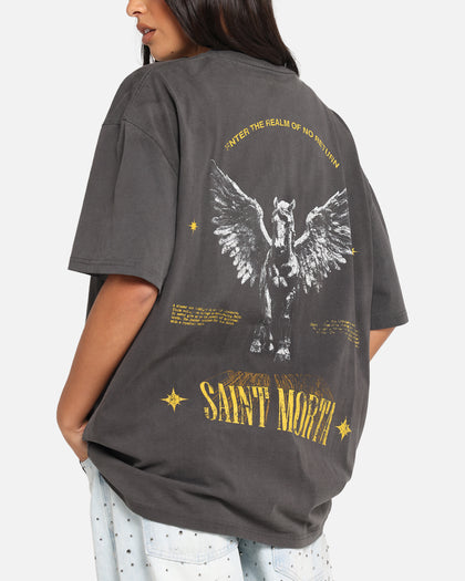 Saint Morta Realm Of Return Boxy T-Shirt Black Wash