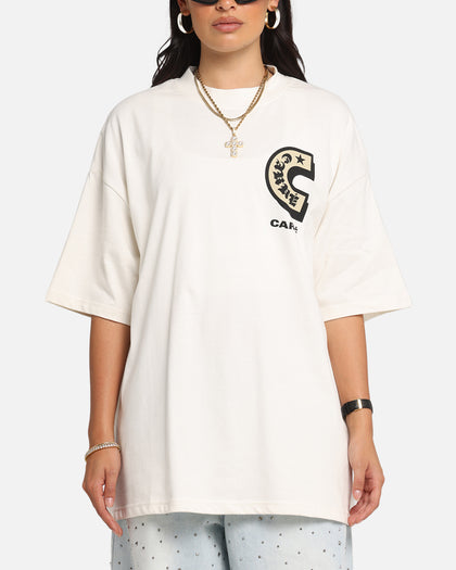 Carre Sacred Letter Mock Neck T-Shirt Off White