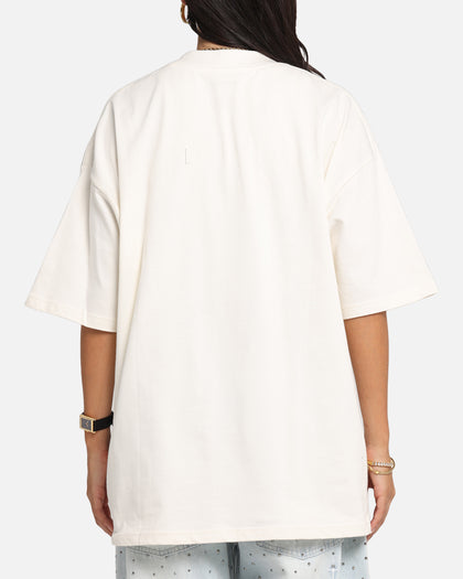 Carre Sacred Letter Mock Neck T-Shirt Off White