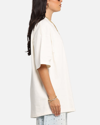 Carre Sacred Letter Mock Neck T-Shirt Off White