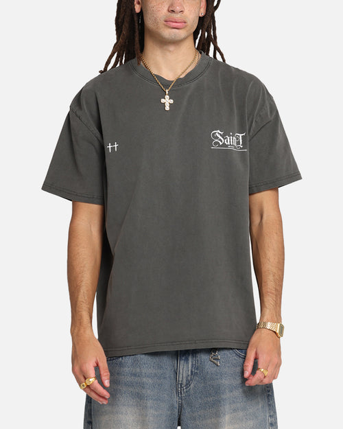 Saint Morta Candle Lit Boxy T-Shirt Black Wash