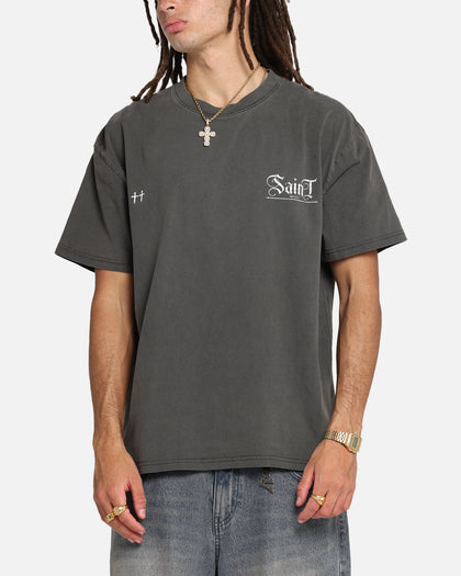Saint Morta Candle Lit Boxy T-Shirt Black Wash