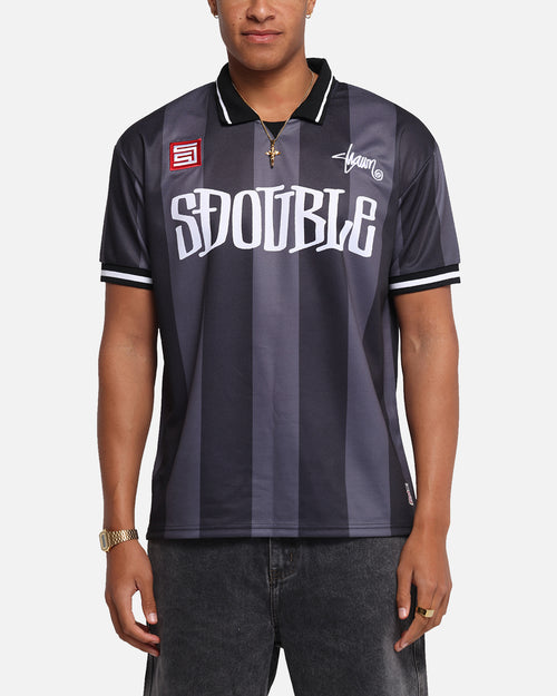S Double Football Jersey Black Stripe