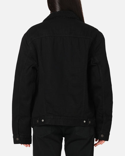 Levi Strauss And Co Relaxed Fit Sherpa Trucker Jacket Black