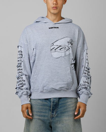 Loiter Destruction Hoodie Grey