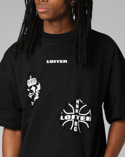 Loiter Destruction T-Shirt Black Wash