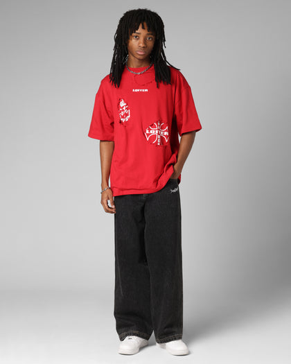 Loiter Destruction T-Shirt Red