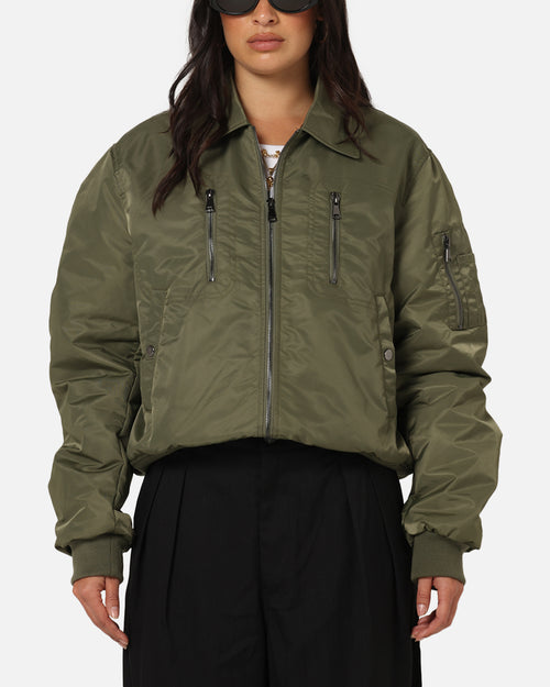 XXIII Collared Bomber Jacket Khaki