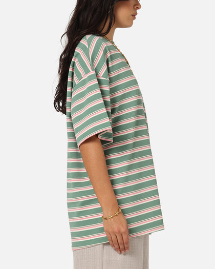XXIII Standard Stripe T-Shirt Green/Pink