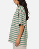 XXIII Standard Stripe T-Shirt Green/Pink