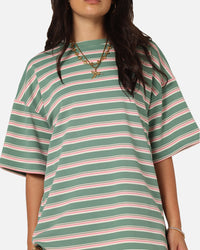 XXIII Standard Stripe T-Shirt Green/Pink
