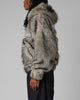 Loiter Faux Fur Hooded Jacket Off White