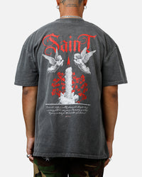 Saint Morta Candle Lit Boxy T-Shirt Black Wash
