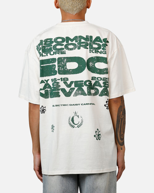 Culture Kings X EDC 2025 Vintage T-Shirt Off White
