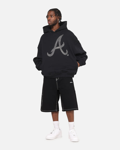 Mitchell & Ness Atlanta Braves Rhinestone Hoodie Faded Black