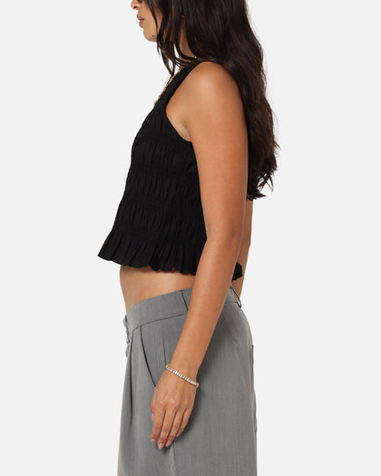 XXIII Women's Shirred Top Black