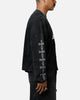 MNML Washed Chopper Thermal Long Sleeve T-Shirt Washed Black