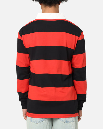 Bleacher Athletic Dolphins NRL Stripe Rugby Polo Shirt Official Team Colour