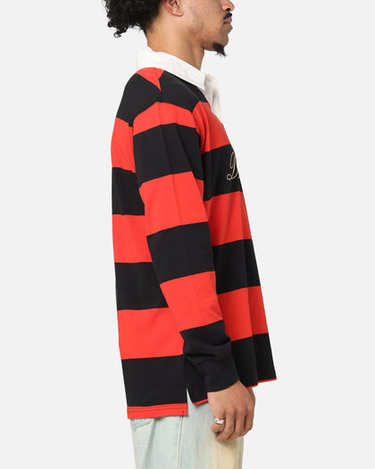 Bleacher Athletic Dolphins NRL Stripe Rugby Polo Shirt Official Team Colour