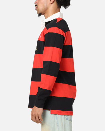 Bleacher Athletic Dolphins NRL Stripe Rugby Polo Shirt Official Team Colour