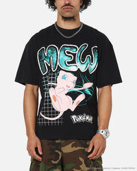 The Pokémon Collection By 73Studio Mew T-Shirt Black Acidwash